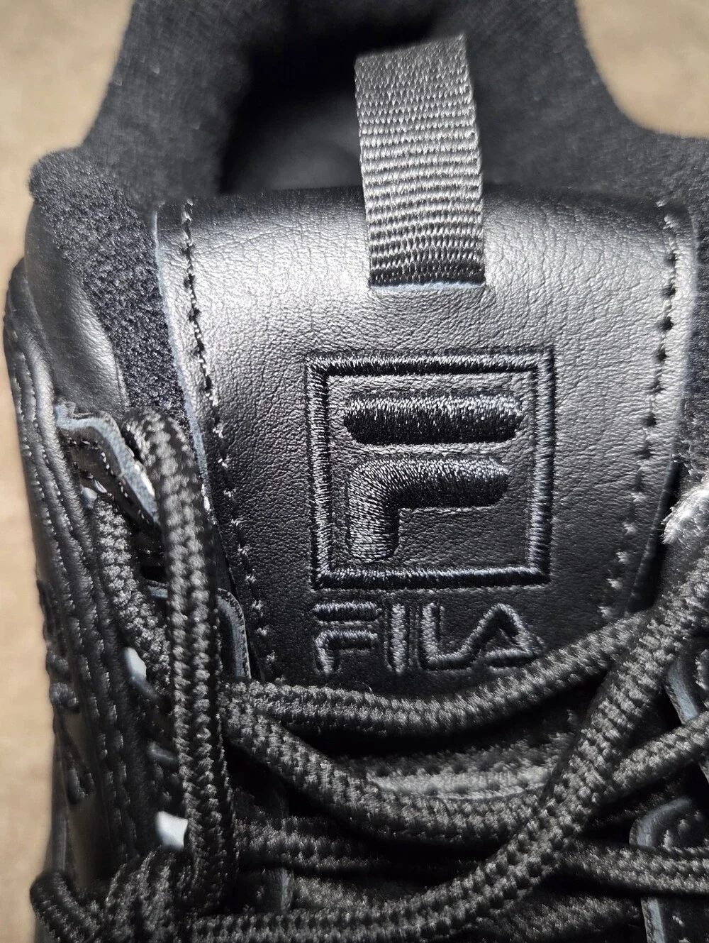 FILA Disruptor II Wedge Black Platform Sneakers Chunky Shoes Womens Size 5